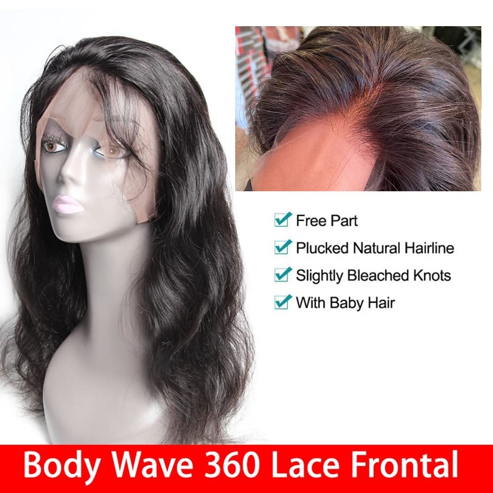 EVE HAIR 360  Frontal Lace Silk Full  Closure Natural 10"