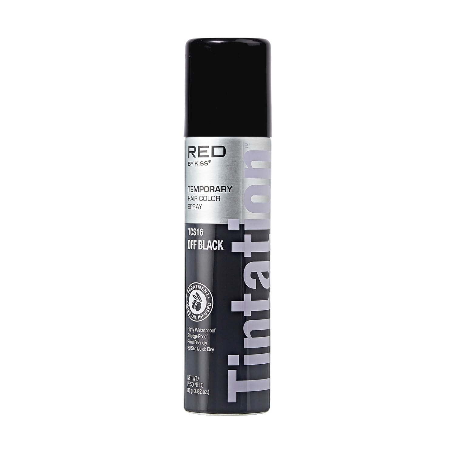RED BY KISS TINTATION HAIR COLOR SPRAY 11.5oz #BLACK