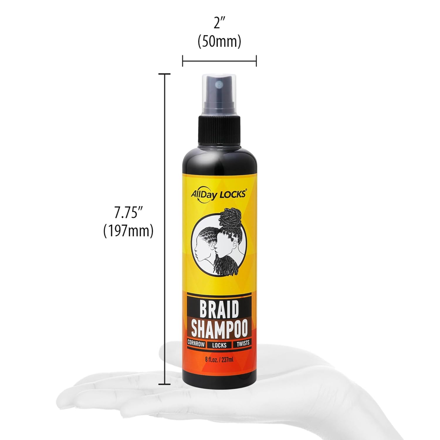 ALLDAY LOCKS BRAID SHAMPOO 8oz