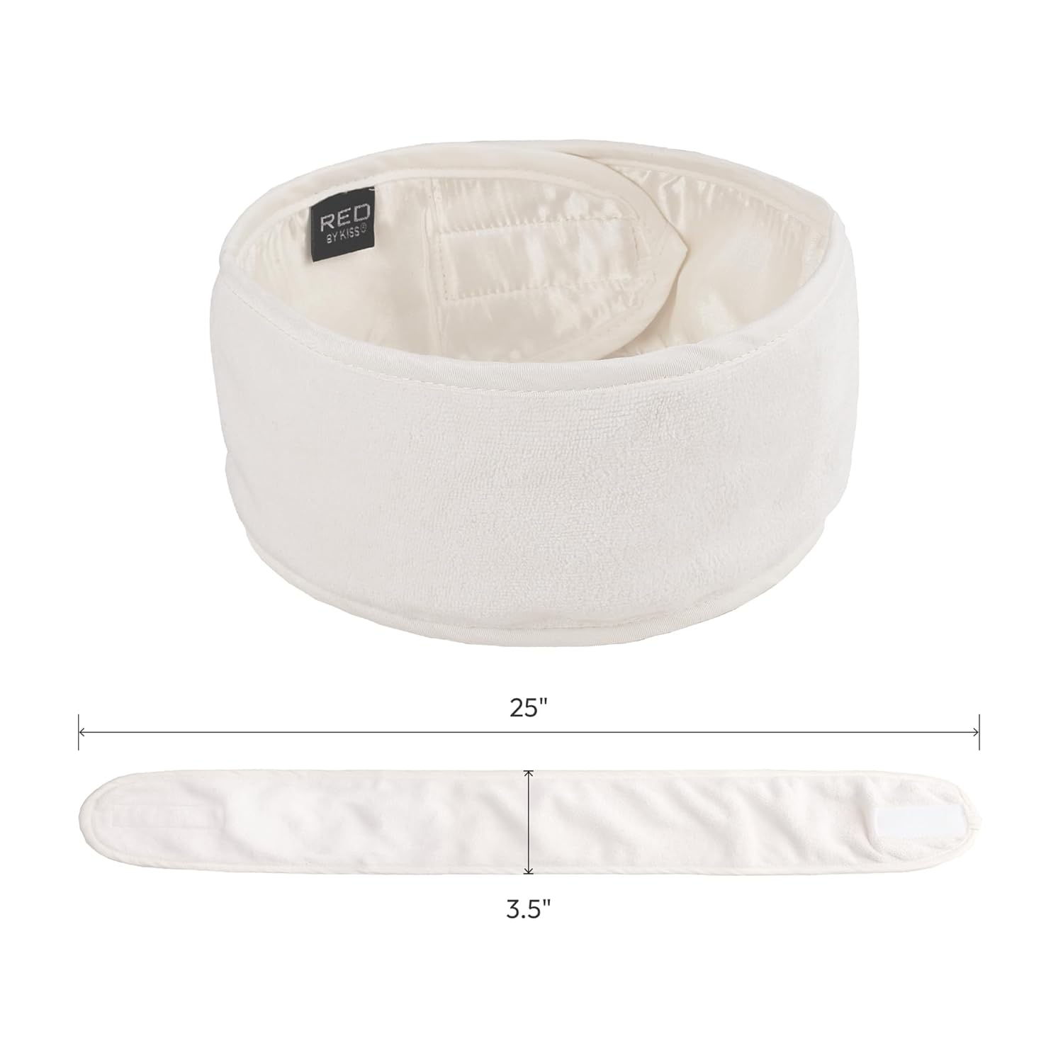 RED BY KISS TERRY SPA HEAD BAND IVORY #HQ97
