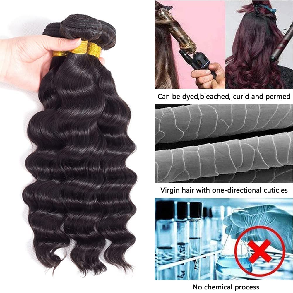 THE BRAZILIAN VIRGIN REMY HUMAN HAIR DEEP 12" #NATURAL