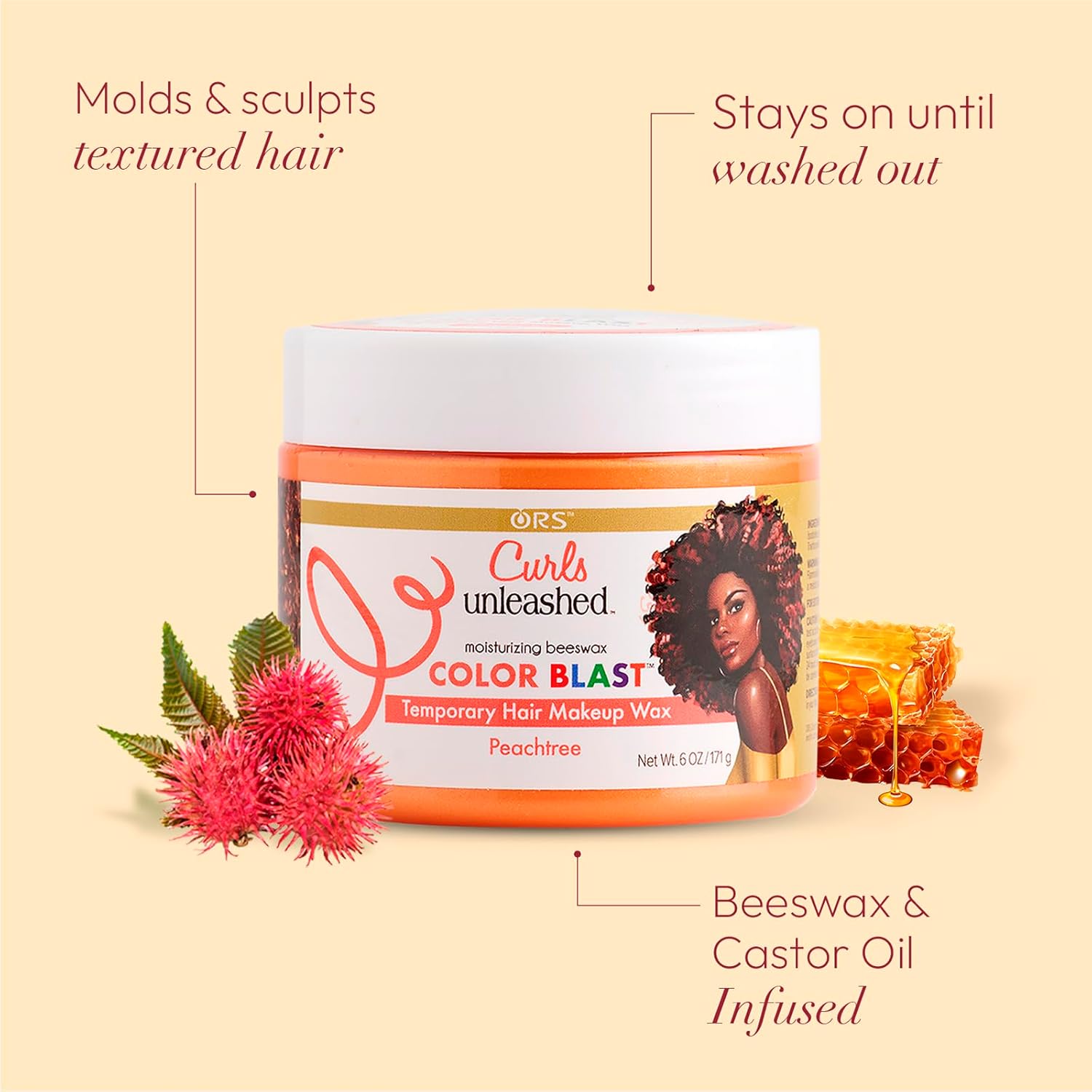 ORS CURLS UNLEASHED COLOR BLAST 6OZ PEACHTREE