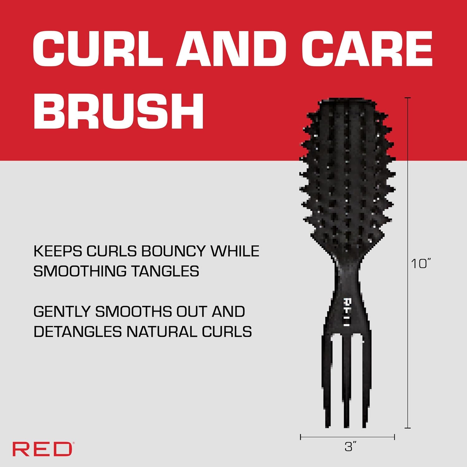 RED BY KISS DETANGLE & CURL DEFINING BRUSH #BLACK