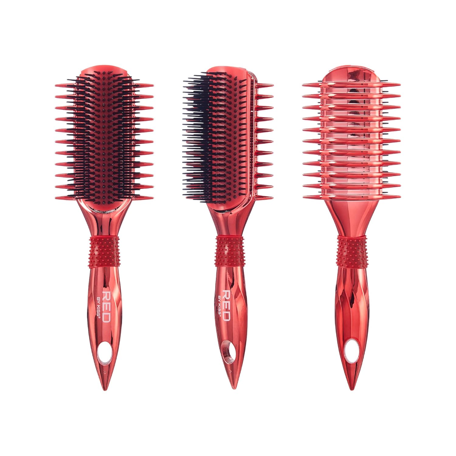 Red By Kiss Detangle & Curl Defining Brush #RED
