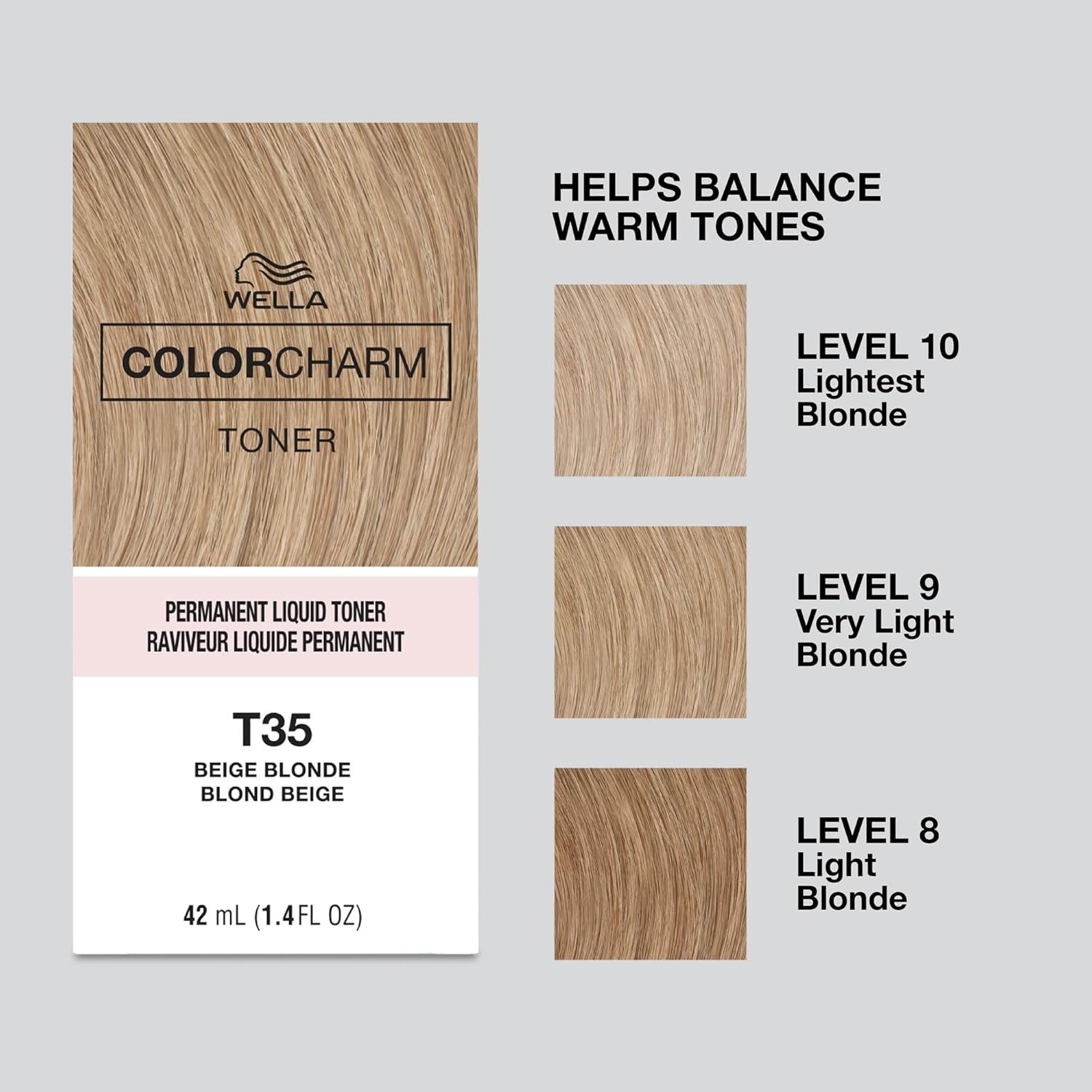 WELLA COLORCHARM TONER T35 BEIGE BLONDE 1.4oz
