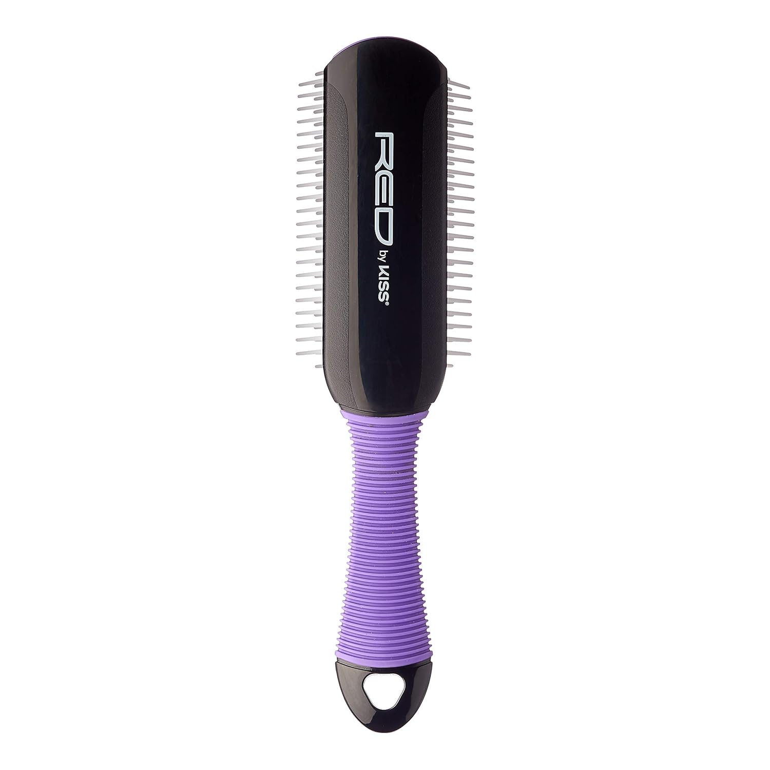 RED BY KISS 7 ROW DETANGLING BRUSH PURPLE