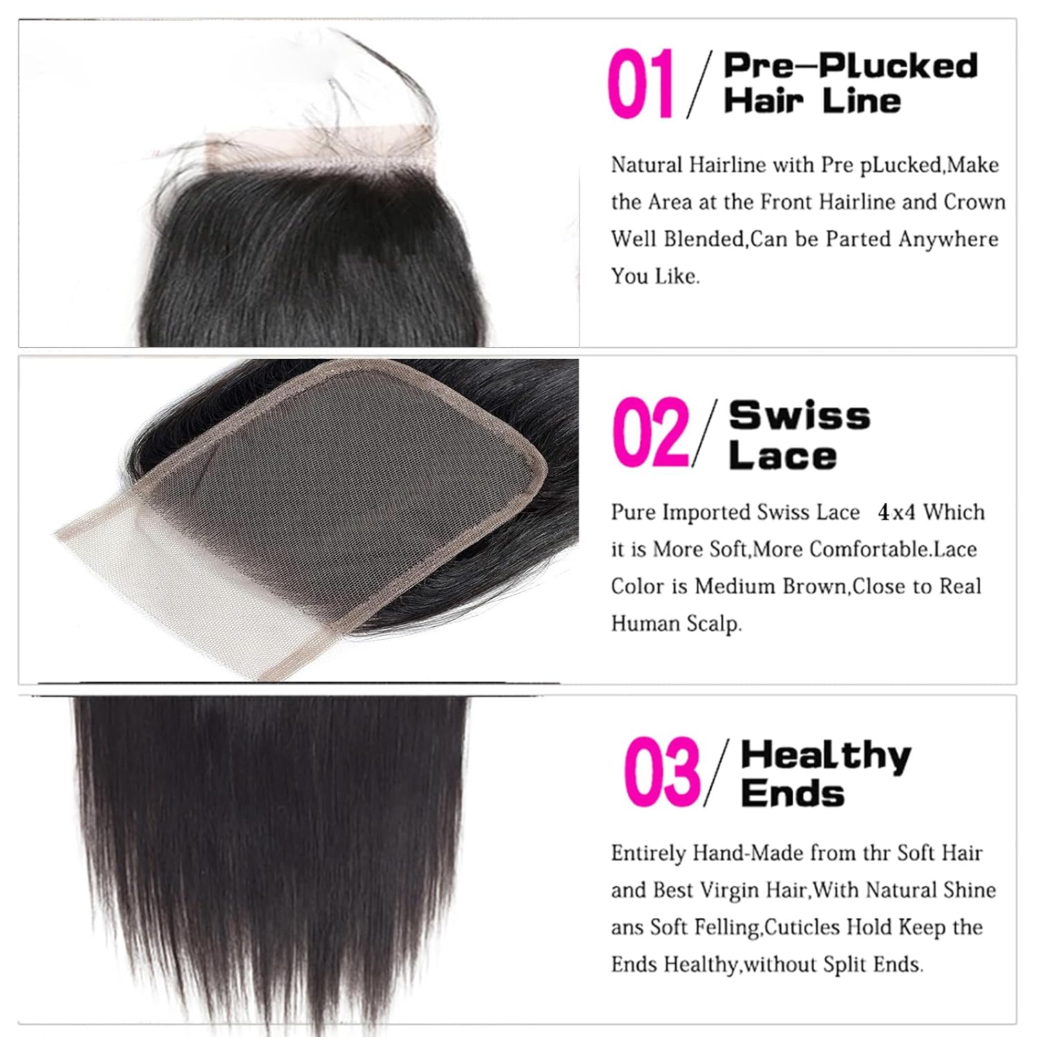 ZURY THE BRAZILIAN 100% UNPROCESSED VIRGIN REMY HUMAN HAIR STRAIGHT 24" #NATURAL