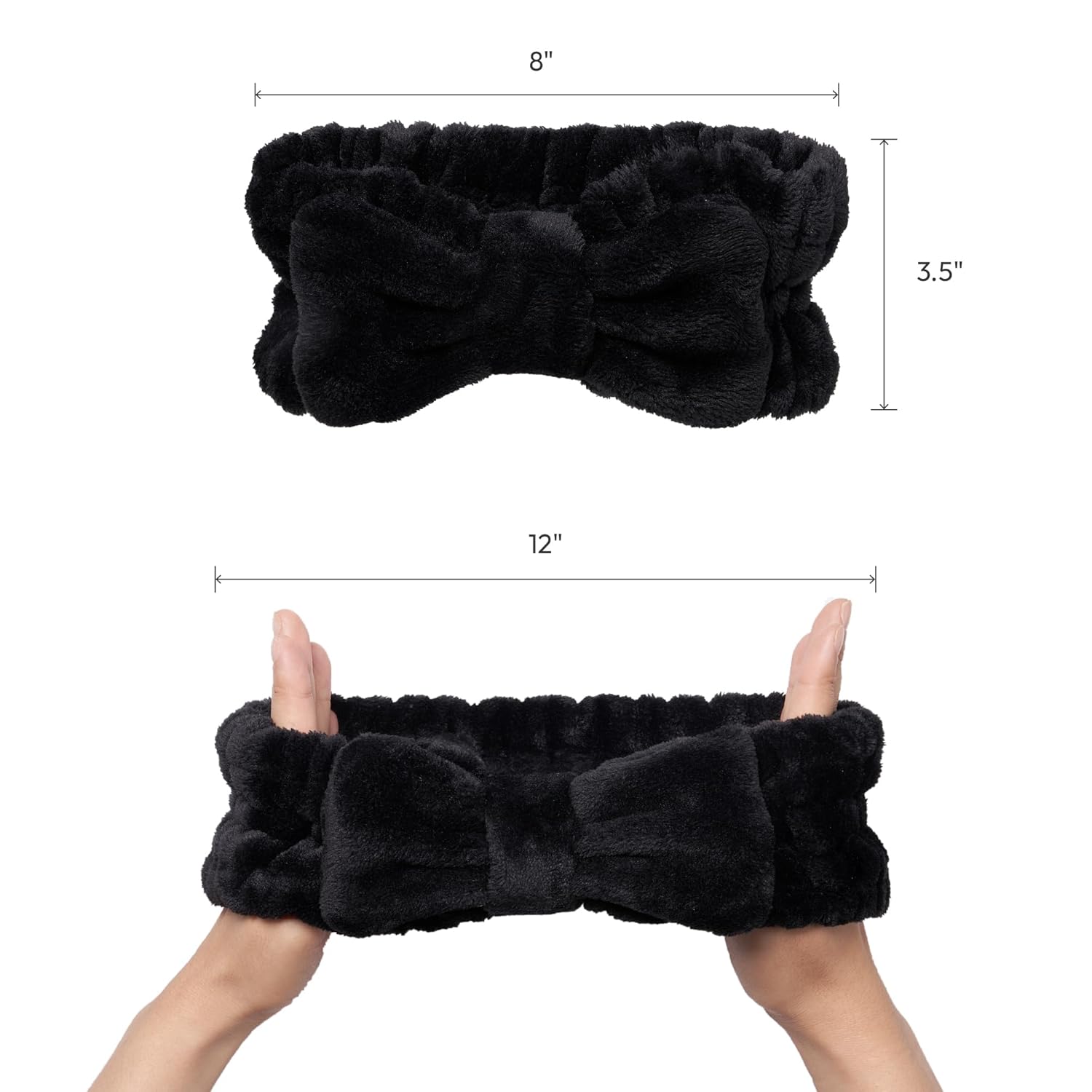 RED BY KISS PLUSH SPA HEAD BAND #BLACK