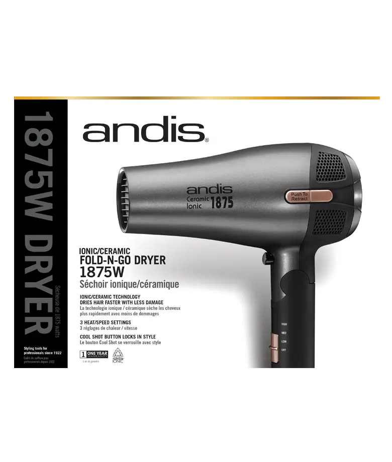 ANDIS 1875W FOLD N GO DRYER