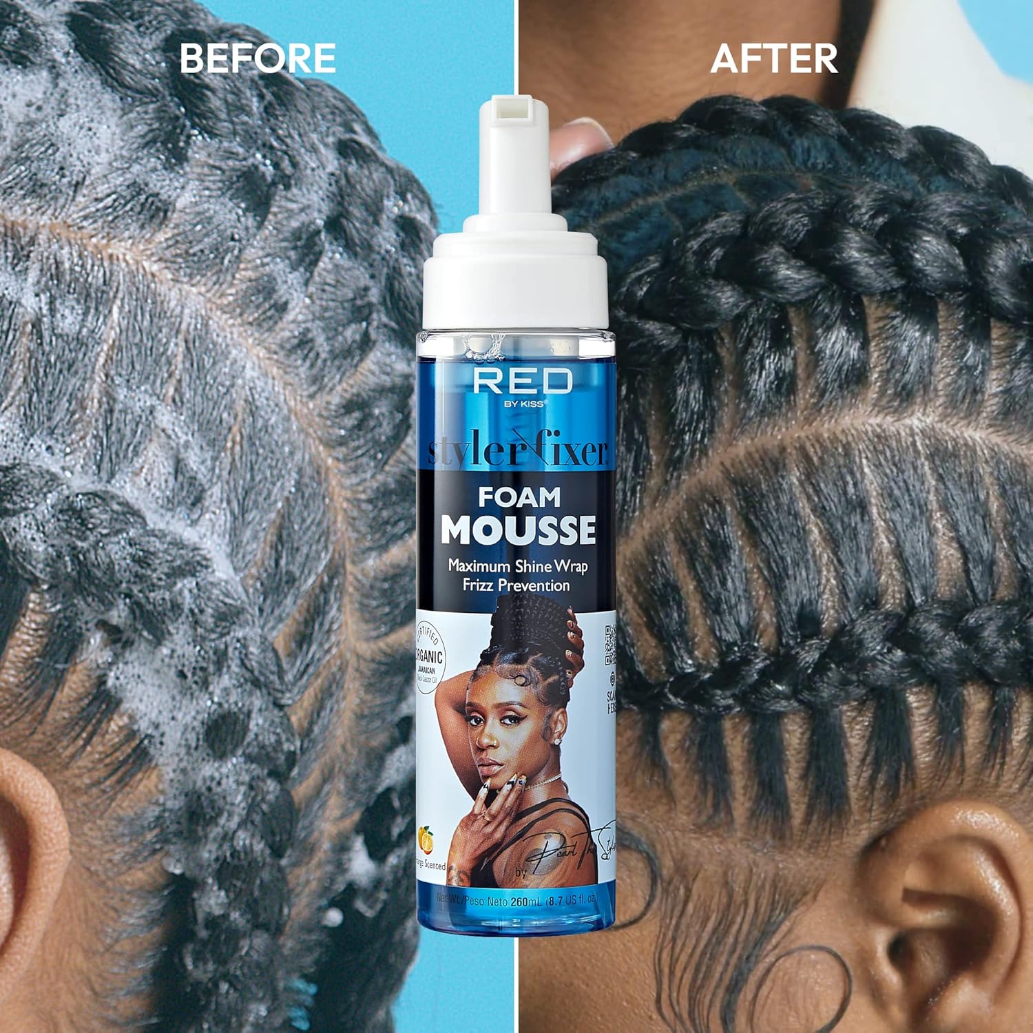 RED BY KISS STYLER\FIXER FOAM MOUSSE 8.7oz