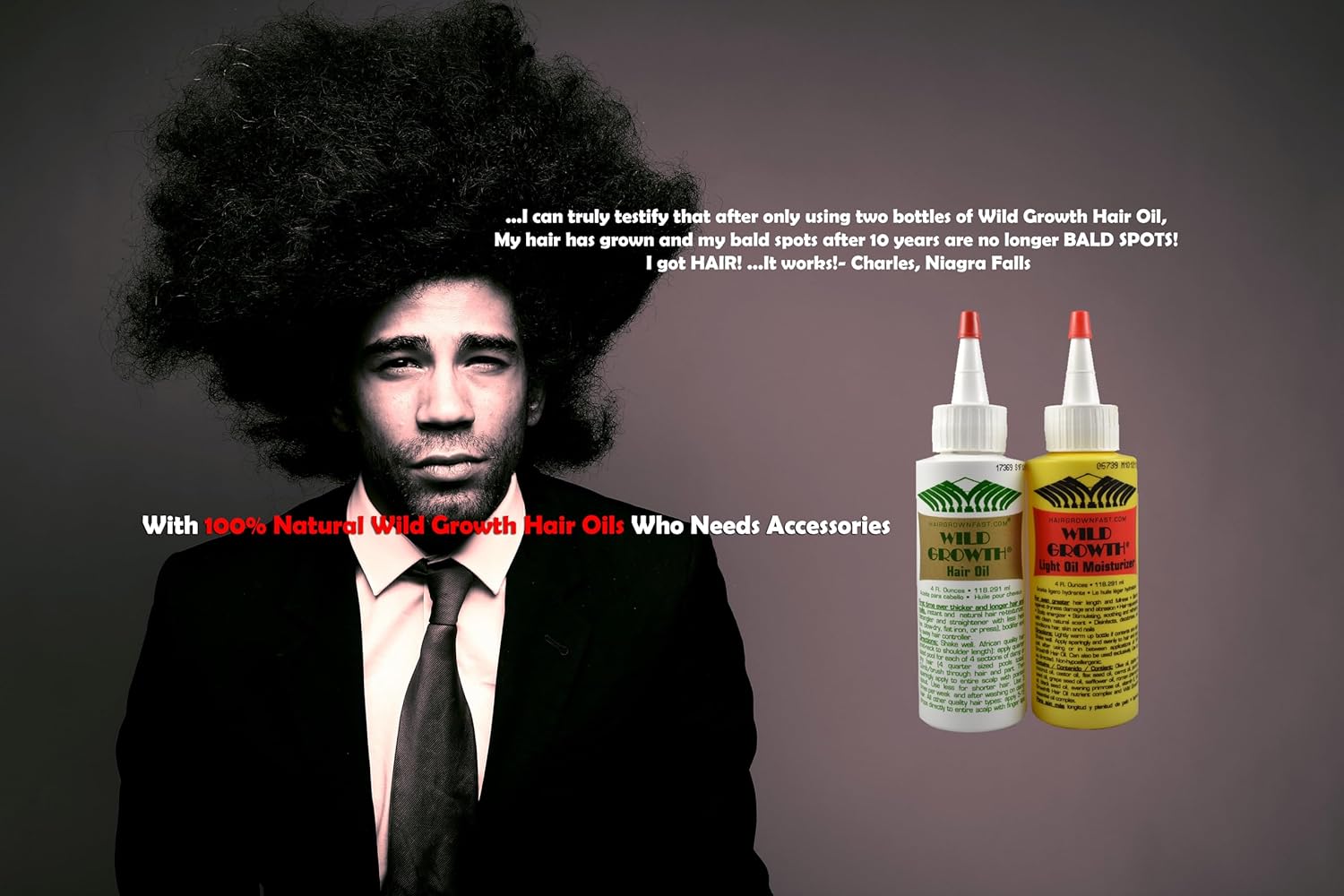 WILD GROWTH "NEVER BEFORE NOW GROWTH" HAIR OIL 4oz