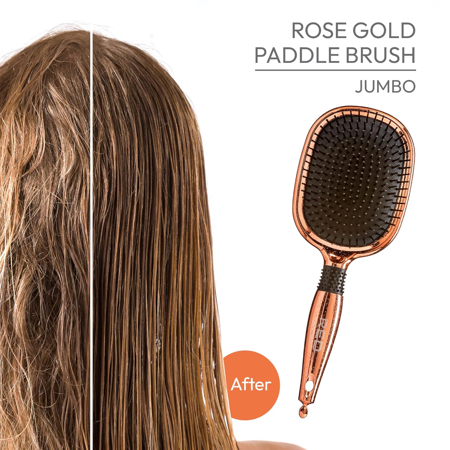RED BY KISS PADDLE BRUSH ROSE GOLD JUMBO