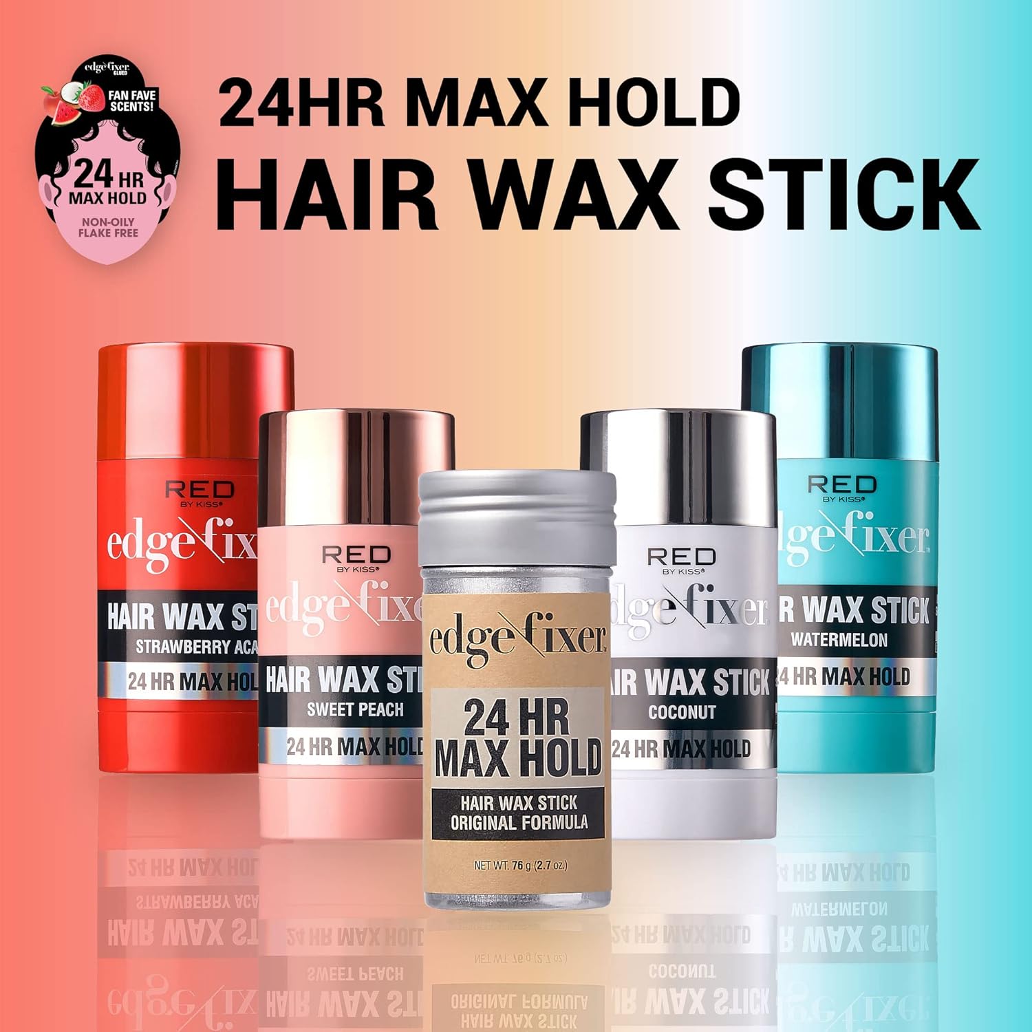 RED BY KISS EDGE\FIXER HAIR WAX STICK 2.47oz #COCONUT