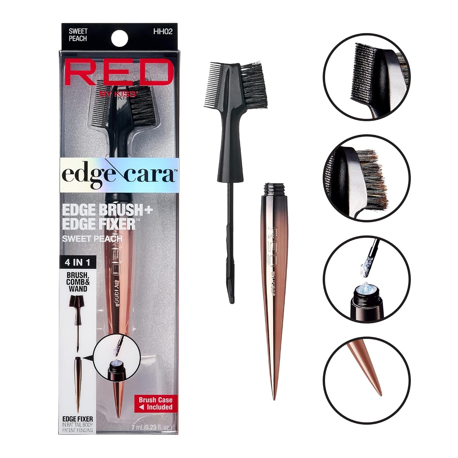 RED BY KISS EDGE\CARA EDGE BRUSH #SWEET PEACH
