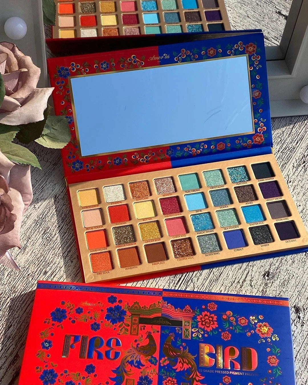 Amor Us Fire Bird 32 Shade Pressed Pigment Palette