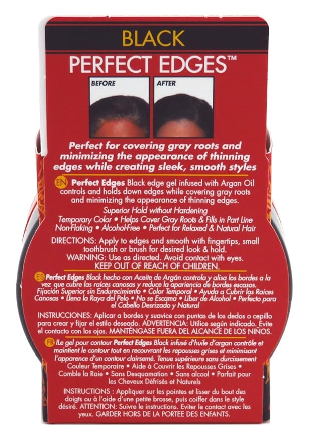 Creme Of Nature Edge Control Black 2.25oz Argan Oil