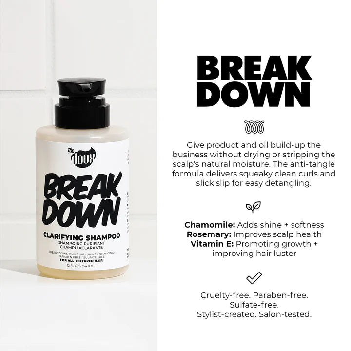 THE DOUX BREAK DOWN CLARIFYING SHAMPOO 12oz