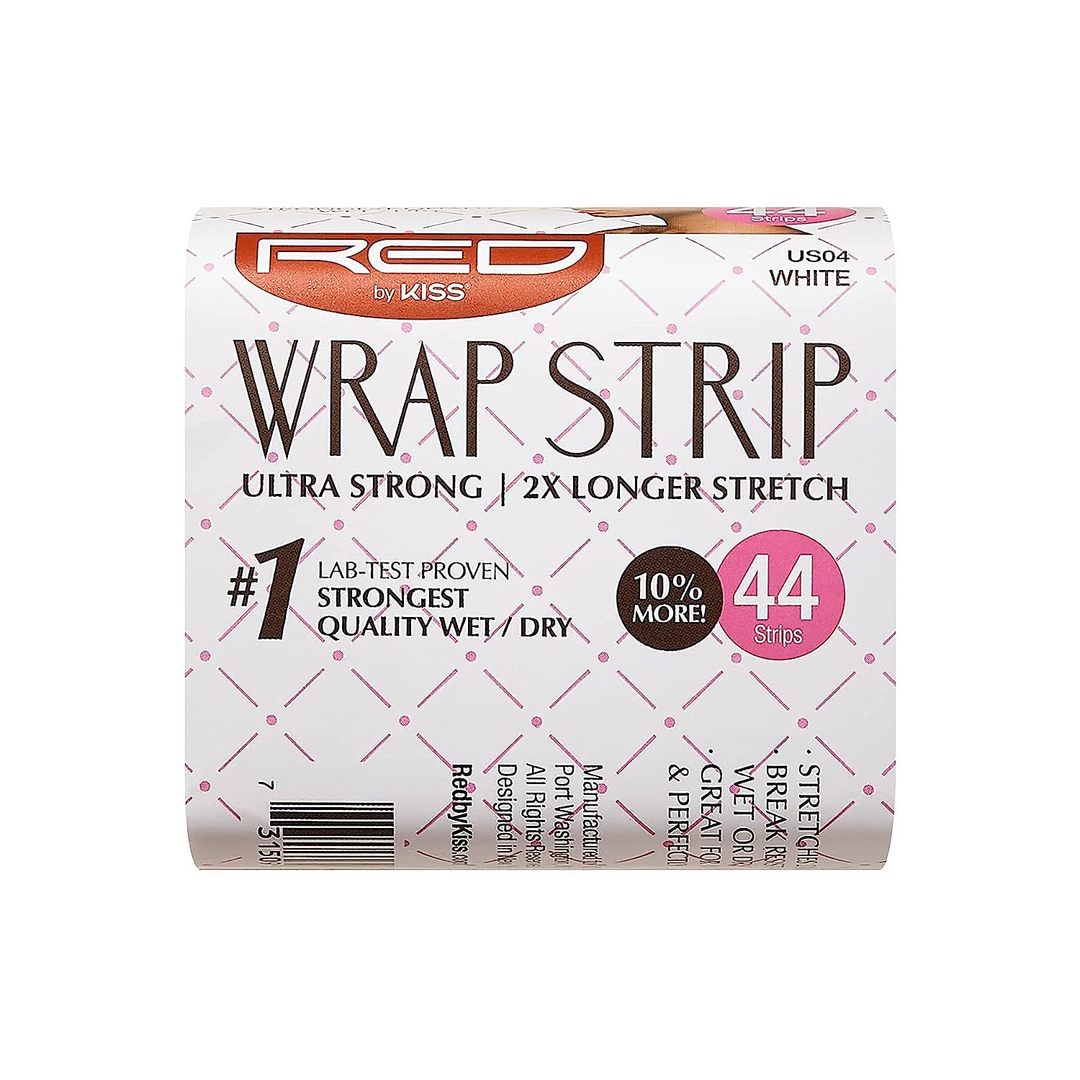 RED BY KISS WRAP STRIP 3.5" WHITE 44CT