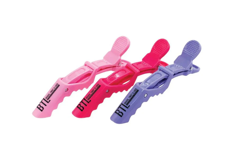 BTL CROCO HAIR CLIPS 3" 6pcs #ASSORTED