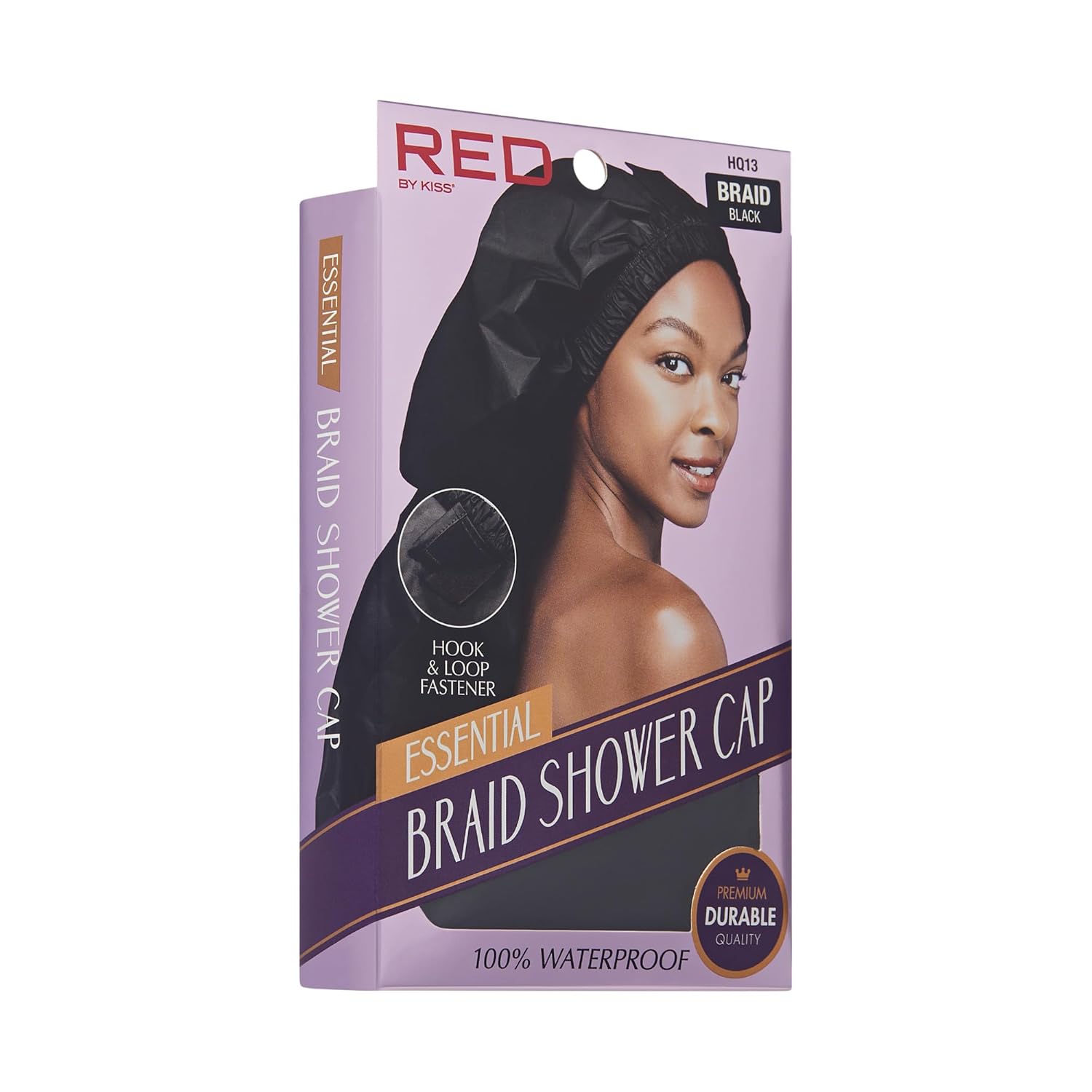 Red By Kiss Braid Shower Cap Black