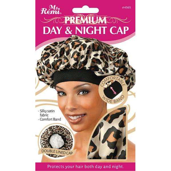 MS. REMI DOUBLE LINED DAY & NIGHT CAP X-LARGE #LEOPARD