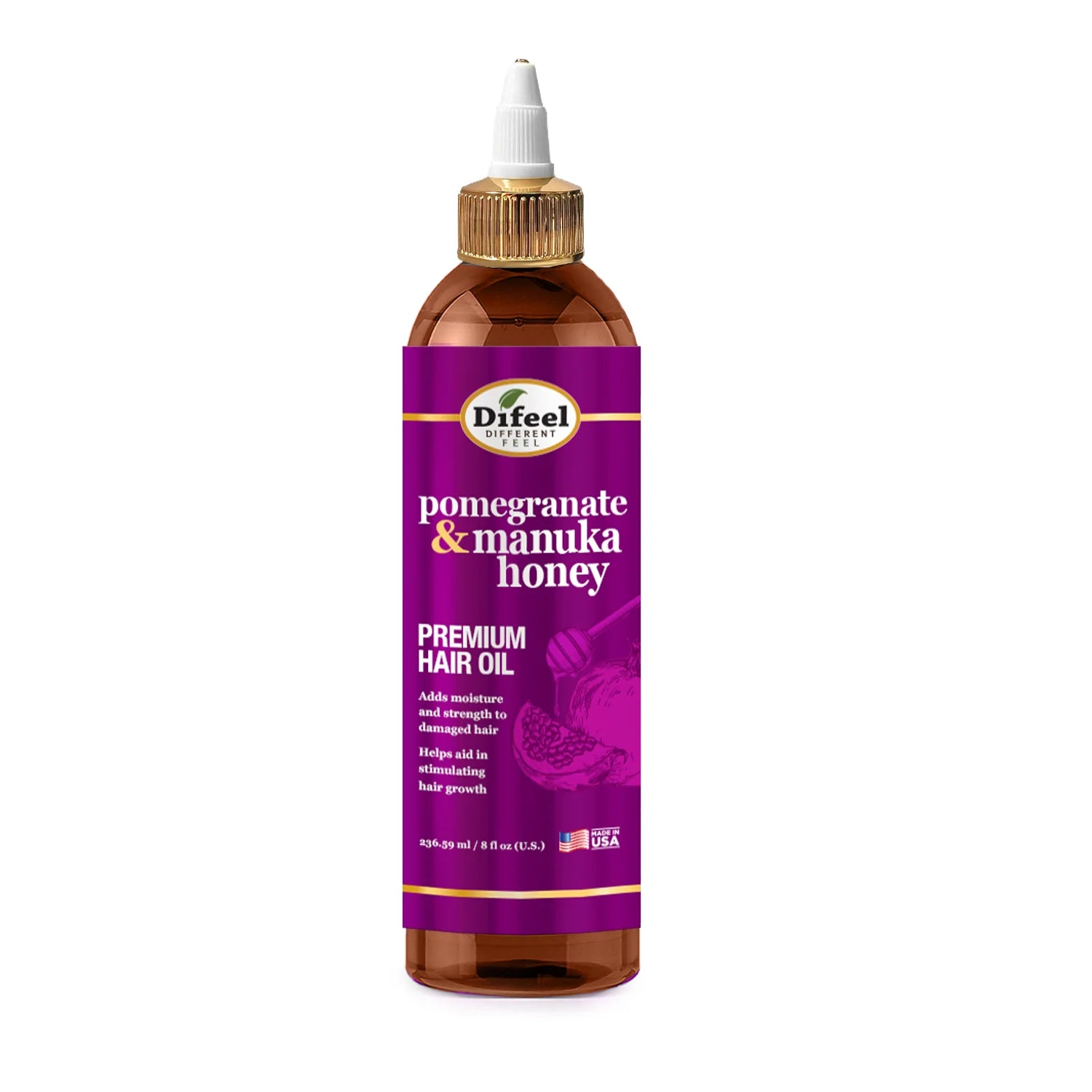 DIFEEL 99% NAT PREMIUM HAIR OIL POMEGRANATE MANUKA  8OZ