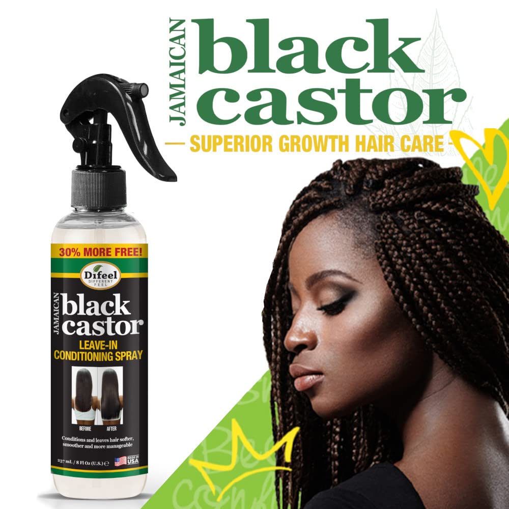 DIFEEL JAMAICAN BLACK CASTOR LEAVE-IN CONDITIONING SPRAY 8oz