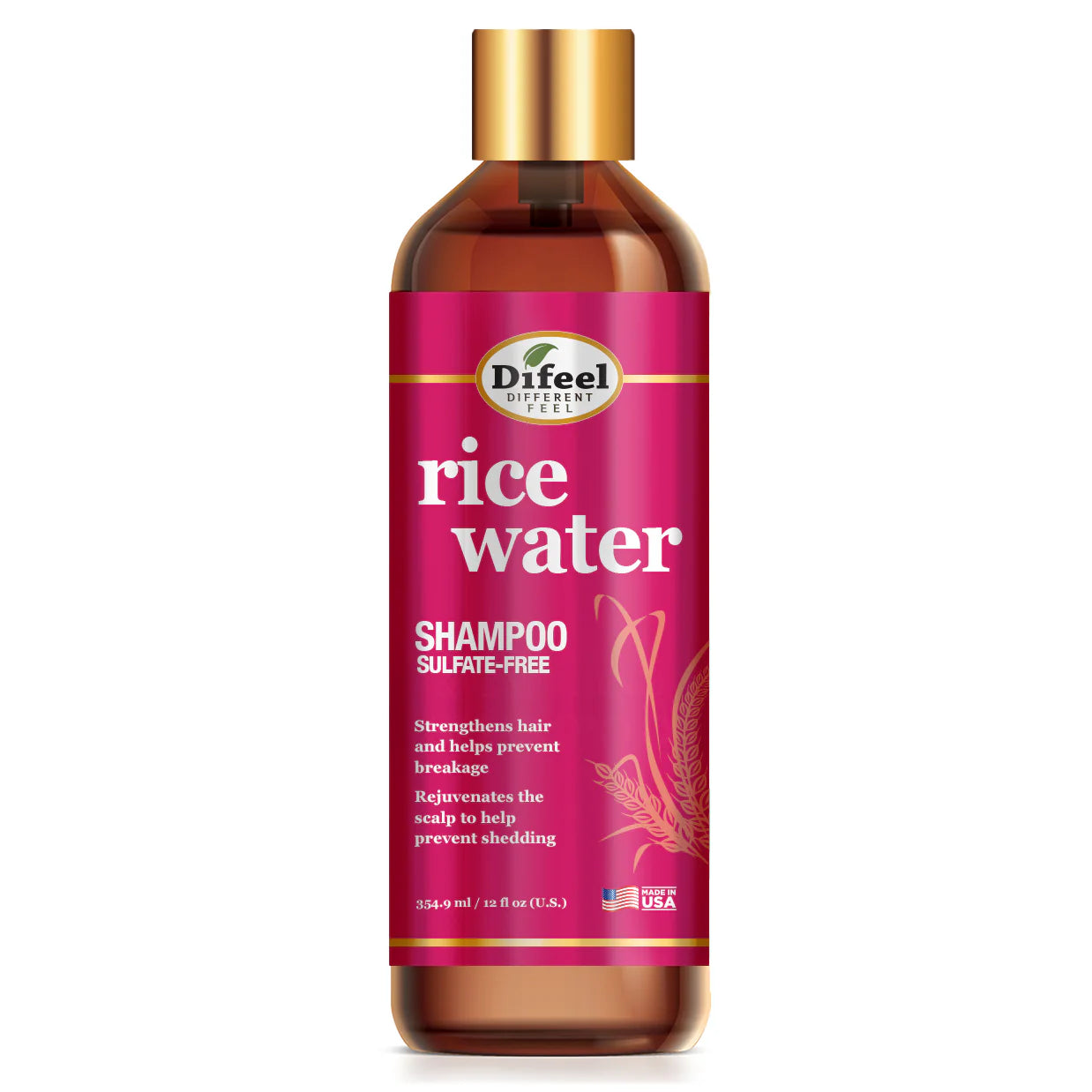 DIFEEL RICE WATER SULFATE-FREE SHAMPOO 12oz