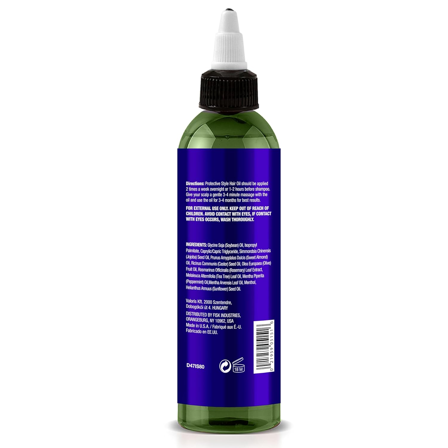Difeel Itchy Scalp & Tension Relief Hair Oil with Tea Tree & Peppermint Oil 8oz