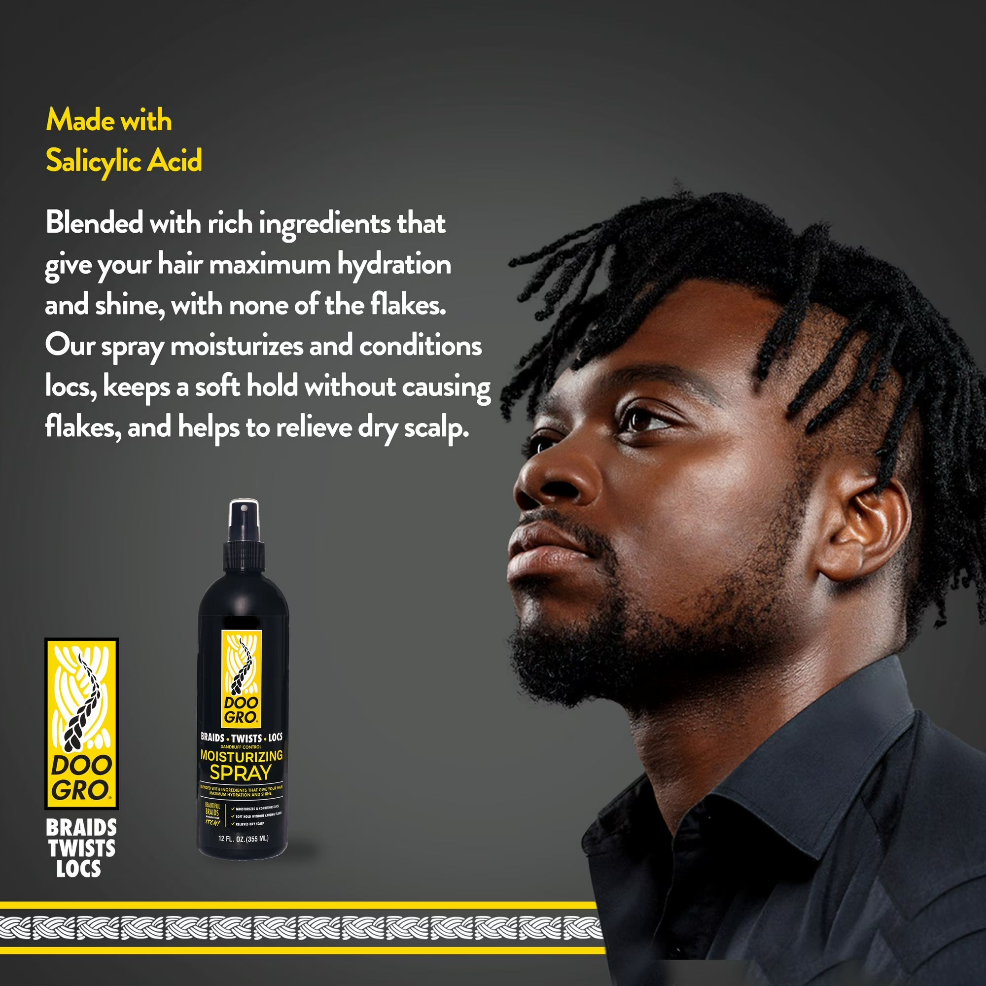 DOO GRO BRAIDS - TWISTS - LOCS MOISTURIZING SPRAY 12oz