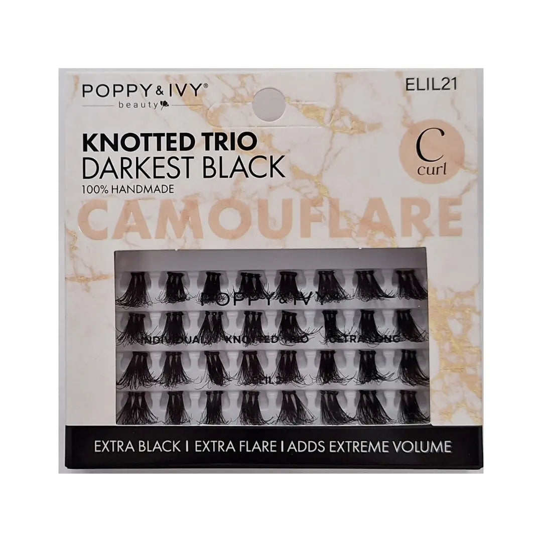 POPPY &IVY KNOTTED TRIO DARKEST BLACK C CURL #ELIL21