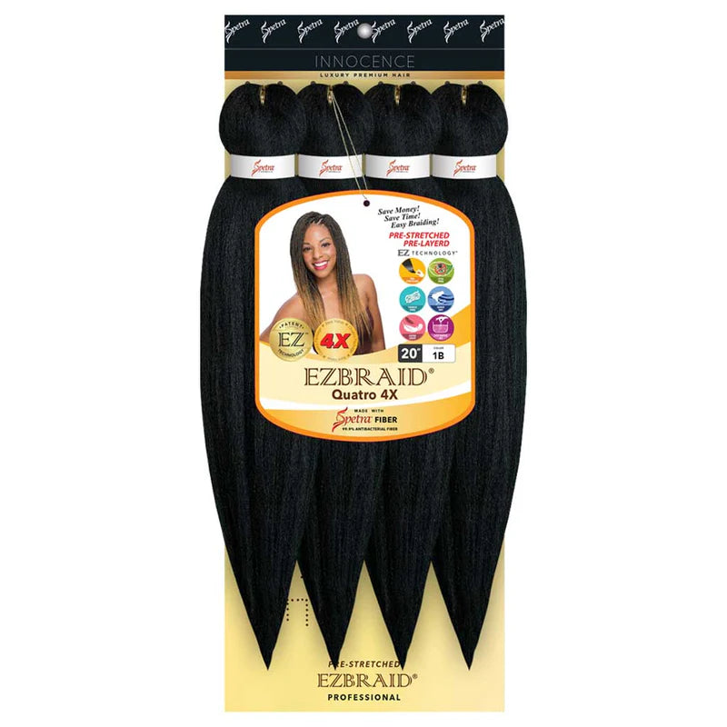EZBRAID QUATRO PRE-STRETCHED 4X  #1B