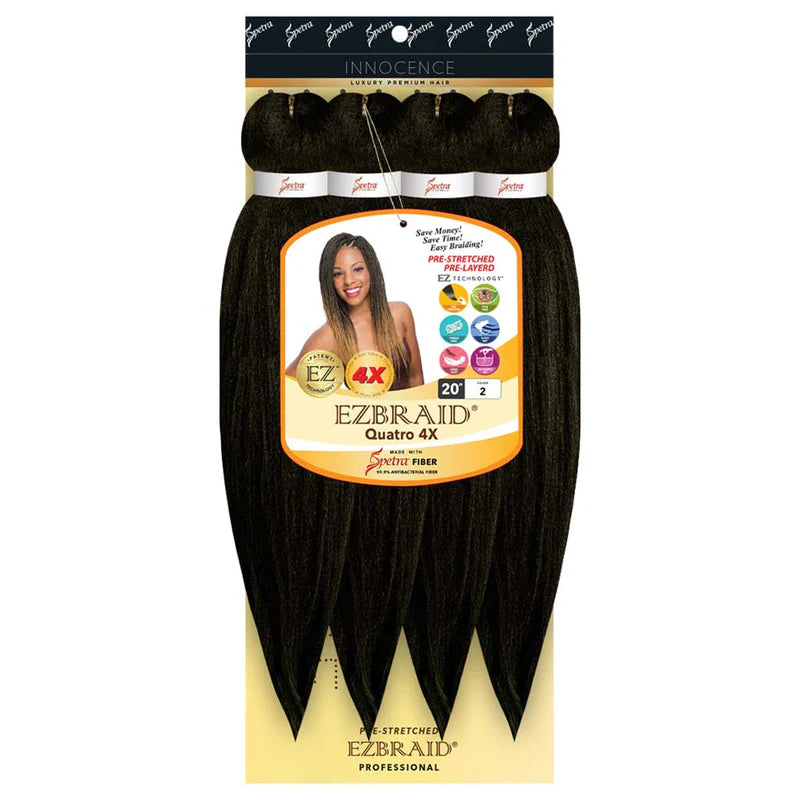 EZBRAID QUATRO PRE-STRETCHED 4X  #1B