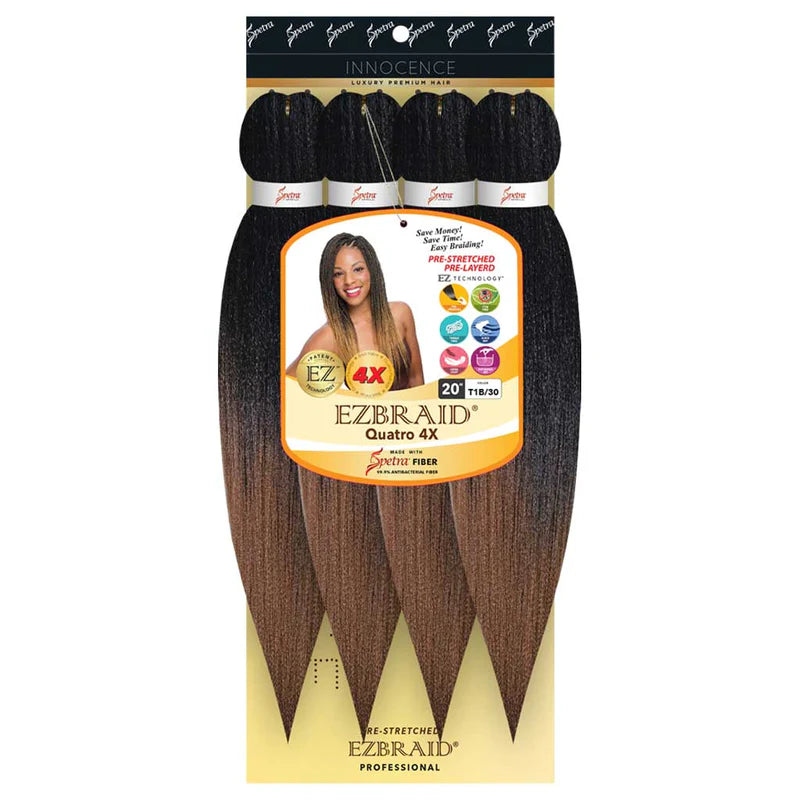 EZBRAID QUATRO PRE-STRETCHED 4X  #1B