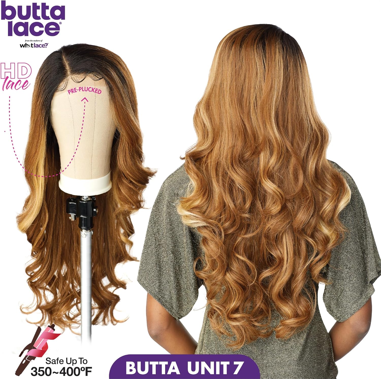 SENSATIONNEL BUTTA LACE GLLUELESS WIG BUTTA UNIT 7 #FLAMBOYAGE BLONDE