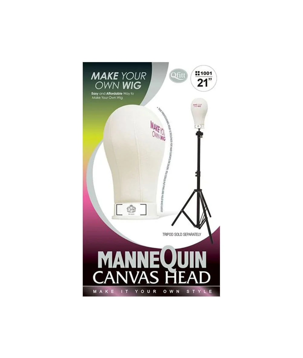 QFITT MANNEQUIN CANVAS HEAD 21" #WHITE