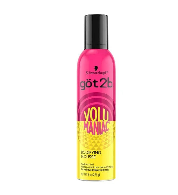 GOT2B BODIFYING VOLUMANIAC HAIR MOUSSE 8oz