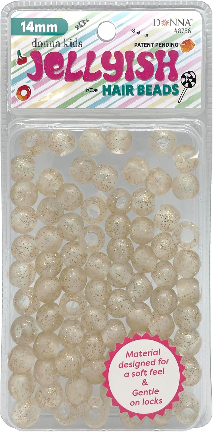 DONNA KIDS JELLYISH HAIR BEADS 14mm #CLEAR