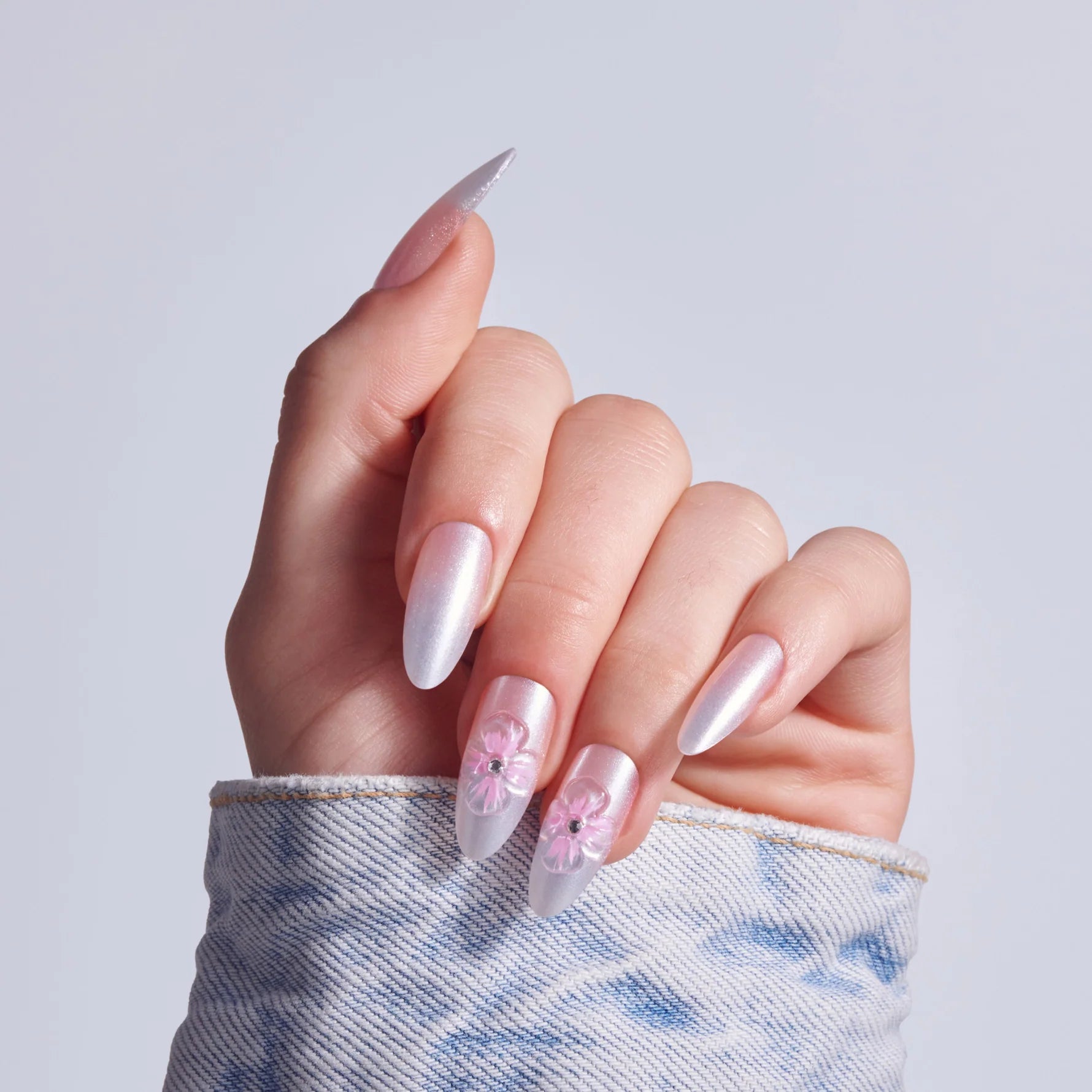KISS PRESS-ON 3D & JEWELED NAILS GLAM 32ct EXTRA LONG #FASHION CRAZE