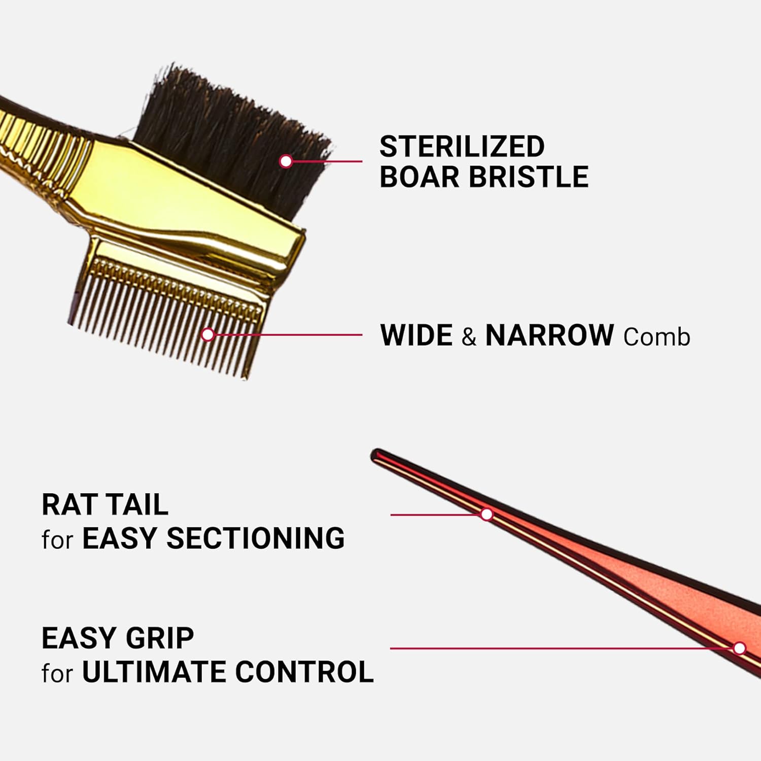 Red by Kiss Chrome Edge Brush Rat Tail #Ombre