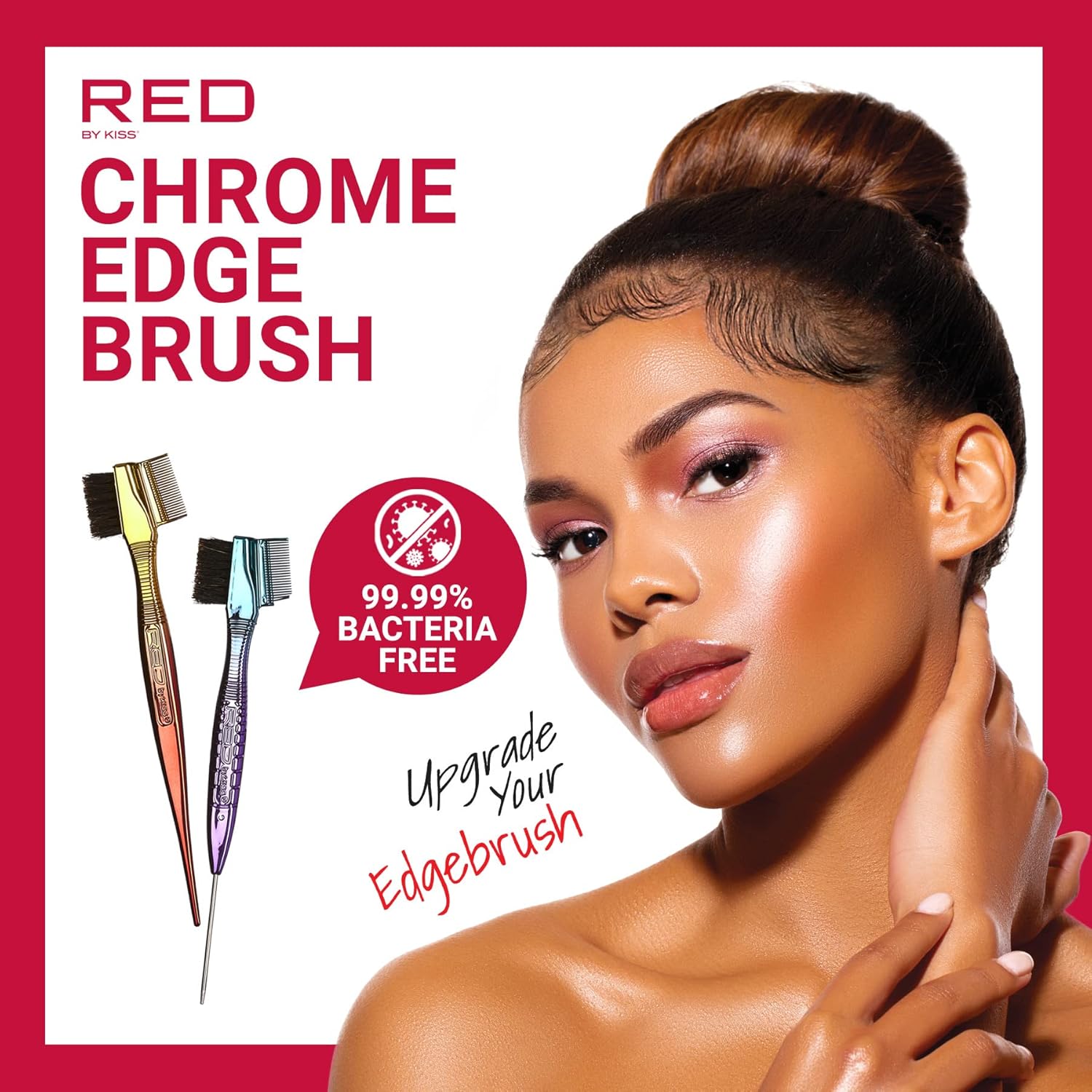 Red by Kiss Chrome Edge Brush Rat Tail #Ombre