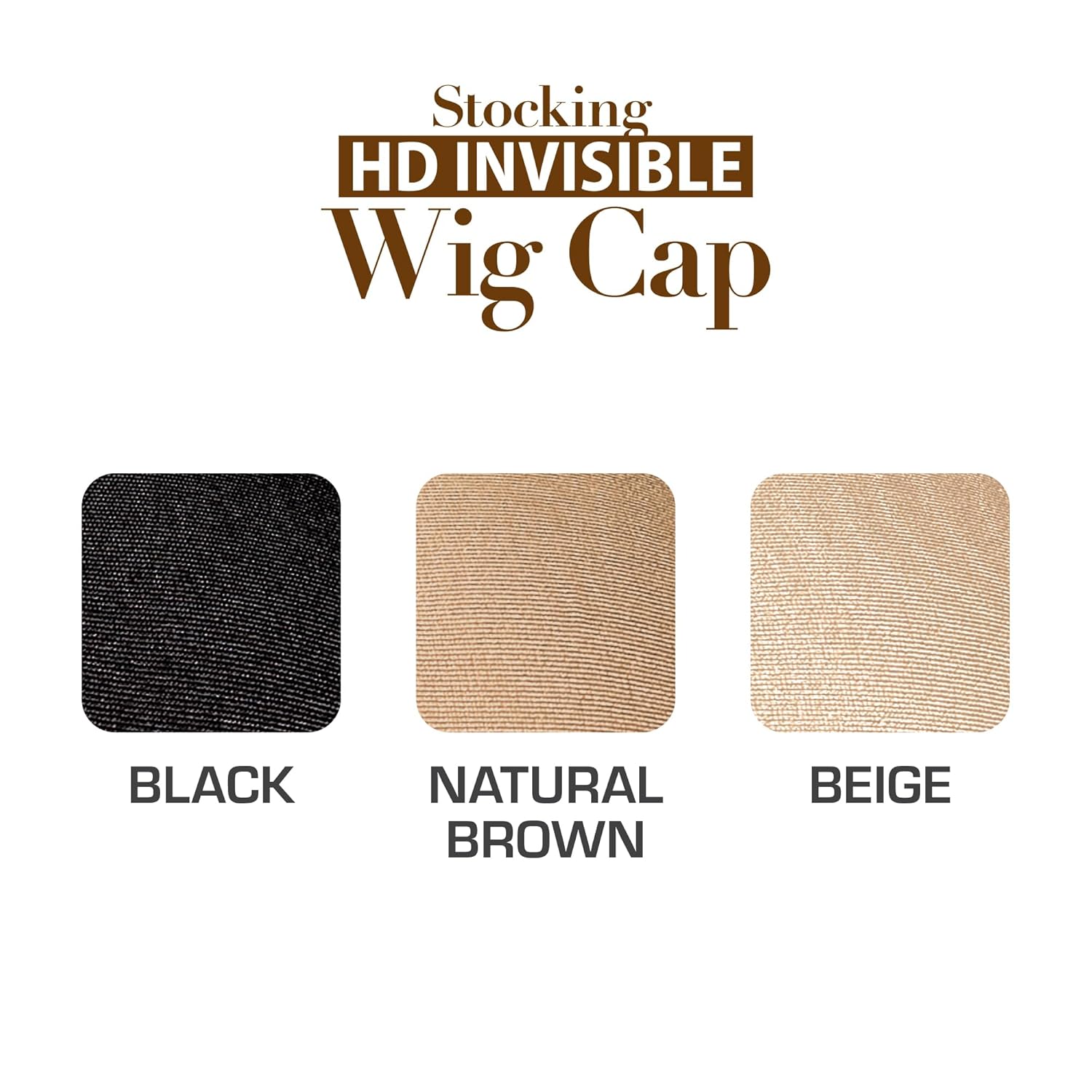 Red by Kiss HD Invisible Wig Cap 2pcs BLACK
