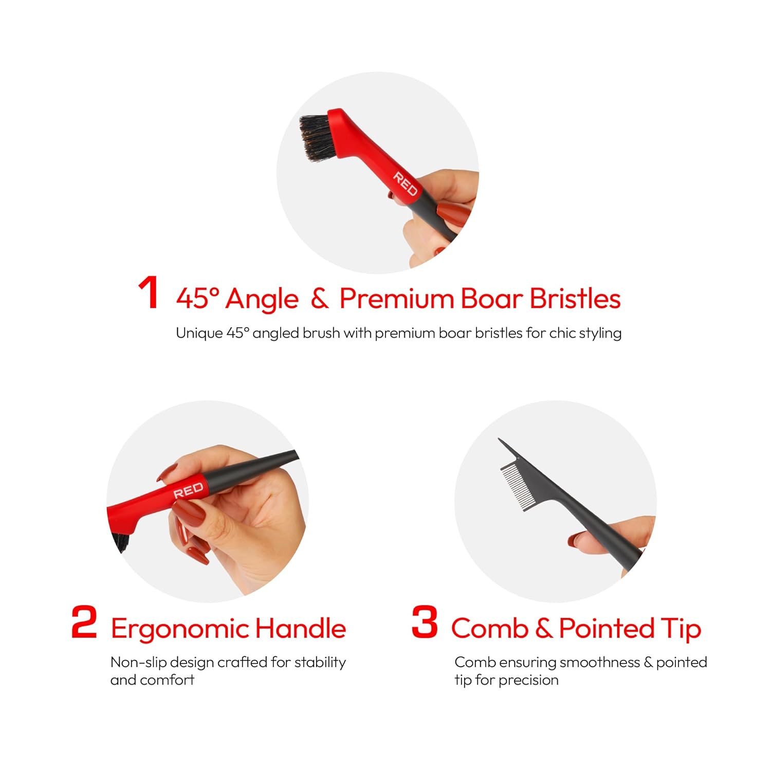 Red By Kiss Angled Edge Pro Brush