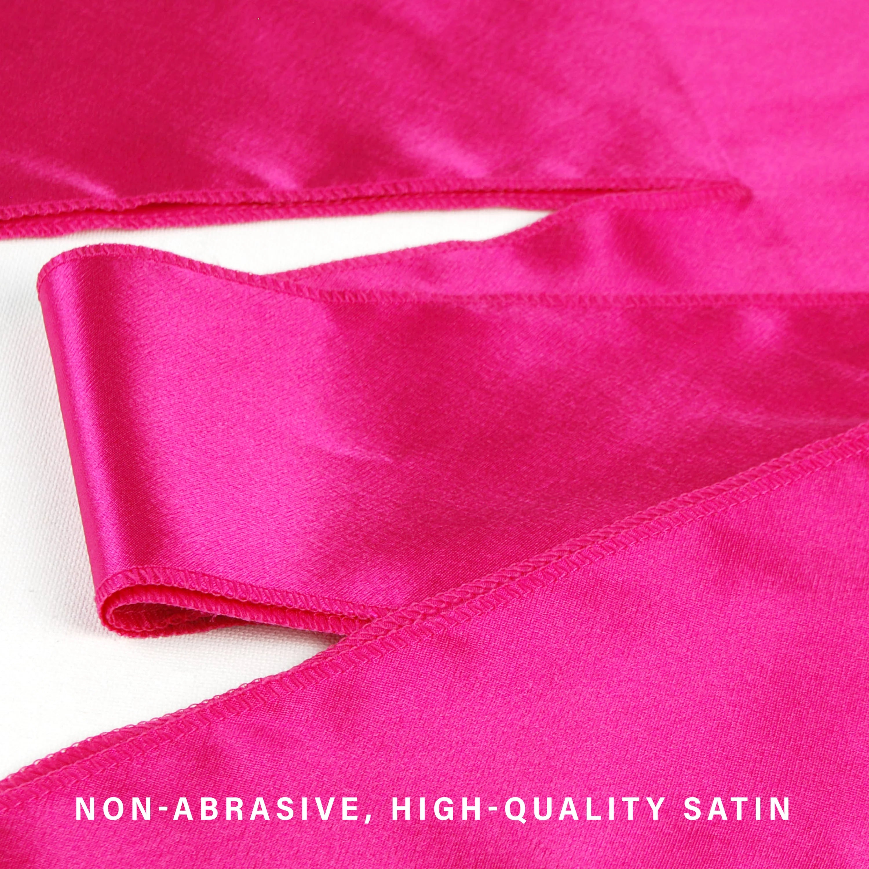 NIGHTLOCKS SATIN WRAP SCARF JUMBO 66" X19" #HOT PINK