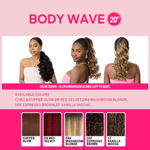 OUTRE PRETTY QUICK SLIDE & HIDE WRAP PONY BODY WAVE 20" #1B