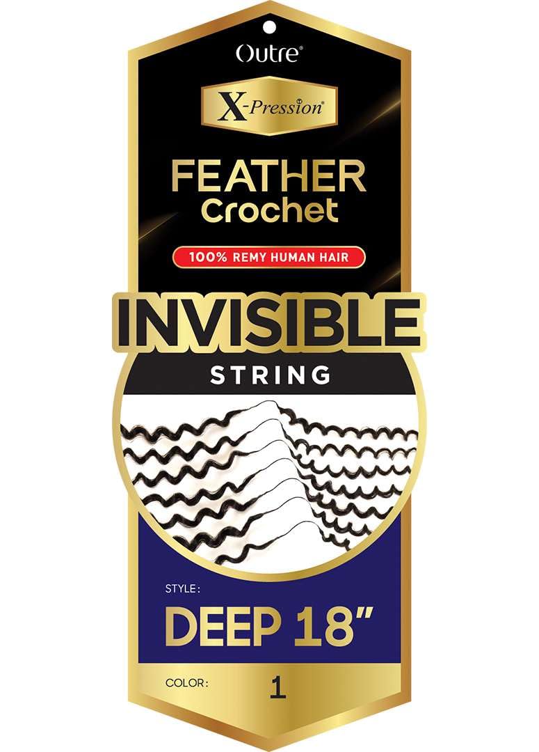 OUTRE X-PRESSION FEATHER CROCCHET 100% HUMAN HAIR DEEP 18" #C1B/30