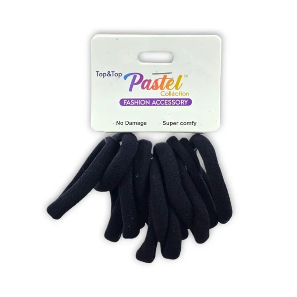 PASTEL COLLECTION PONYTAIL HOLDERS #BLACK