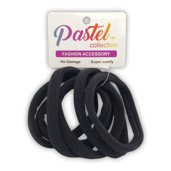 PASTEL COLLECTION PONYTAIL HOLDERS #BLACK