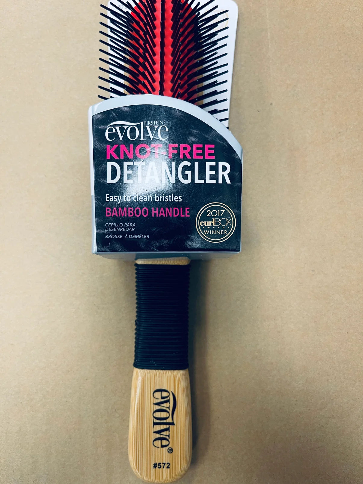 EVOLVE KNOT-FREE DETANGLER W/ BAMBOO HANDLE