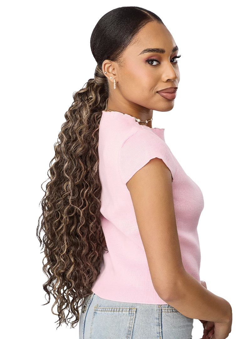 OUTRE PRETTY QUICK SLIDE & HIDE WRAP PONY LOOSE DEEP 24" #1B